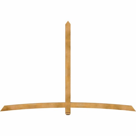 Ekena Millwork Bellingham Rough Sawn Timber Gable Bracket, Western Red Cedar, 108"W x 72"H x 4"D x 4"F, 16/12 Pitch GBW108X72X0404BEL00RWR